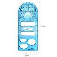 แม่แบบของไม้บรรทัดวาดรูปเรขาคณิตอเนกประสงค์ไม้บรรทัดวัดมุมเครื่องเขียนสำหรับโรงเรียนสำนักงานต้องไม้บรรทัดสเตนซิลแกดเจ็ตกราฟิก