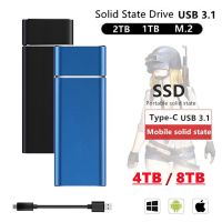 ใหม่ 8TB 4TB 3TB 2TB ภายนอก SSD 1TB 500GB Mobile Solid State Hard Drive USB 3.1 ภายนอก SSD Typc-C แบบพกพาฮาร์ดไดรฟ์ ssd