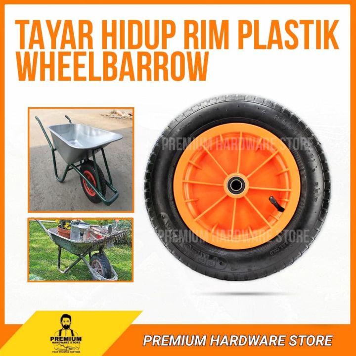 【heavy Duty】pvc Pneumatic Wheelbarrow Wheel Air Wheelbarrow Tire Tayar Kereta Sorong Angin 4155