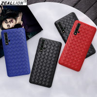 เคสโทรศัพท์ลายถักแบบตาราง Zeallion สำหรับ [Huawei Honor X10 X20 Nova 8i X20SE X30 X30i X40 X40i เล่น20 30 X7บวก4T V30 Pro] ปลอกฝาหลังหนังนุ่ม