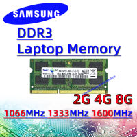 Samsung Ddr3 2GB 4GB 8GB 1066MHz 1333MHz 1600MHz RAM Sodimm หน่วยความจำแล็ปท็อป Pc3-8500S 10600S 12800S