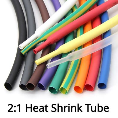 10/20 Meters Heat Shrink Tube 2:1 Dia 0.6 0.8mm 1mm 2mm 3mm 4mm 5mm 6mm Polyolefin Insulated Cable Sleeve Mul Protector Cable Management