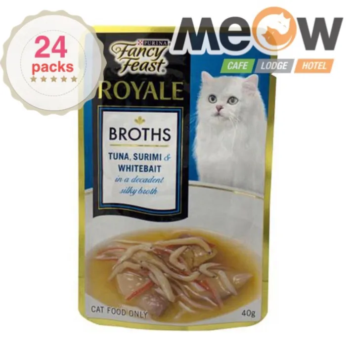 PURINA FANCY FEAST ROYALE TUNA SURIMI WHITEBAIT BROTHS (40G X 24 PACKS