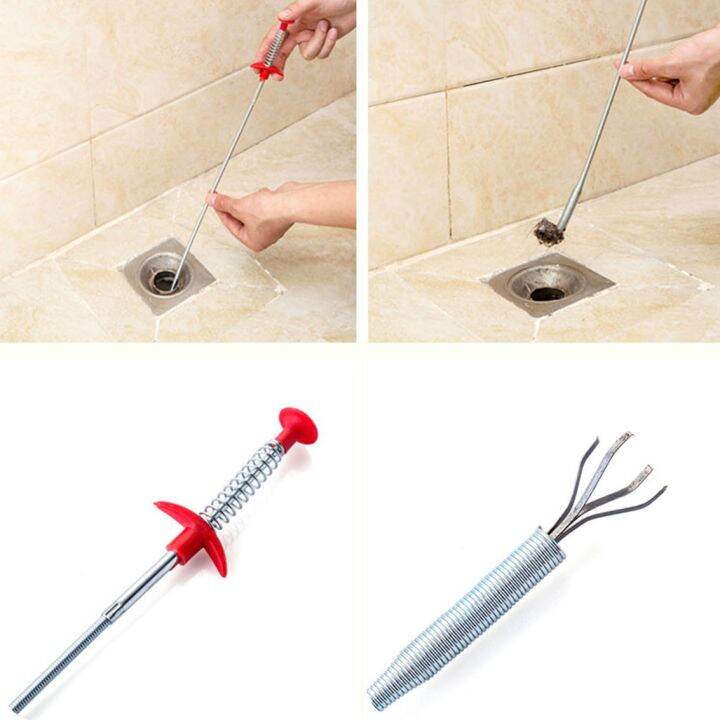 ไม้คีบล้วงท่อ เครื่องมือขุดลอกท่อระบายน้ำ 1.6m ที่คีบเศษขยะท่อน้ำ แก้