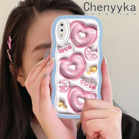 เคส Chenyyka สำหรับ VIVO Y93เคส Y93s การ์ตูนน่ารัก3D ลายความรักที่สร้างสรรค์สีสันสดใสลายคลื่นป้องกันเลนส์กล้องเคสโทรศัพท์แบบใสนิ่มเคสโปร่งใสกล่องกันกระแทกซิลิโคน