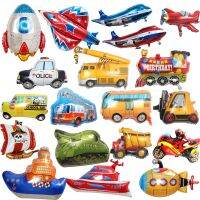 【DT】hot！ cartoon Car Truck balloon aircraft rocket ship Baby Shower Birthday Decoration Kids Gifts Helium Balls