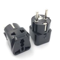 Universal Grounded European CN US AU UK to EU Travel Plug Adapter Russia Korea Germany French 16A Socket Converter 250V Type E Wires  Leads  Adapters