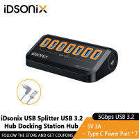 IDsonix ฮับตัวแยก USB USB 3.2 10Gbps Type C อะแดปเตอร์หลายพอร์ต USB ฮับแท่นวางมือถือ3.0สำหรับฮับ PC แล็ปท็อปแมคบุ๊คพื้นผิว