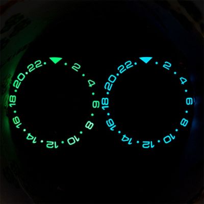 ✕ New 38MM/ 30.5MM Dual Color GMT Ceramic Bezel Green Luminous / Blue Luminous Incline Ring Modify Watch Accessories