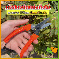 FASHION กรรไกรแต่งกิ่งไม้ เหล็กคาร์บอน สำหรับใช้ในสวน ด้ามกระชับมือ garden shears