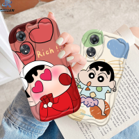 เคส Rixuan Oppo A58 A38 A54 A15S 4G A16 A78 A57 A15s A15 A12 A17K A7 5F A11K การ์ตูนน่ารักดินสอสีชินจัง3D A17นิ่มเคสครอบโทรศัพท์ TPU