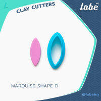 Marquise Shape D Clay Cutters/Polymer Clay Cutter/ แม่พิมพ์กดดินโพลิเมอร์ทำต่างหูรูปทรงมาร์คีส์ D