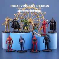 【Blind Box】10pcsset 11*7.5cm Marvel Action Figure Toy Model 复仇者联盟 漫威 摆件玩具