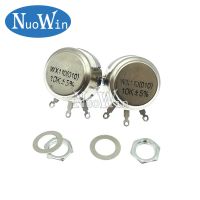 2pcs WX110 (010) 6mm Round Metal Shaft Single Turn Wire resistor Wound Potentiometer 1k 2.2k 3.3k 4.7K 5.6k 6.8k 10k 22k ohm