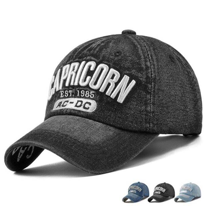 new-brand-capricorn-denim-baseball-cap-men-women-embroidery-letter-jeans-snapback-hat-casquette-summer-sports-cap-gorras