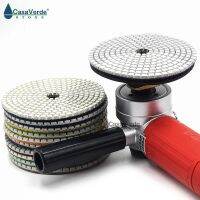 400 Dry 4 (100mm) with 2.5mm flexible diamond dry polishing pads for Terrazzo Concrete Engineered Stone Porcelain Quartz.