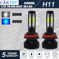 CarTnT 2ชิ้นหลอดไฟไฟหน้ารถ H7 H9 LED HB3 9005 HB4 9006 H11 H8ไฟหน้ารถมอเตอร์ไซค์แบบ LED Canbus 72W 14000LM 6500K 12V