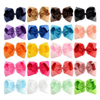 202120pcslot 8 Inch Large Kids hairbows Girl Grosgrain Ribbon Bow Clips Headdress Children Hair Accessories