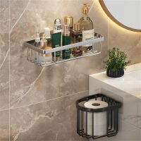 Aluminum Wall-mounted Shelves For Bathroom Corner Storage Shelves Wall-mounted Bathroom Organizer Aluminum Toilet Shelf Punch-free Bathroom Shelves