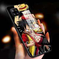 ปลอกสำหรับ Samsung A42 5G BL Luffy เคสกระจกนิรภัยมันวาวเคสโทรศัพท์กันกระแทก