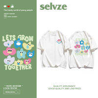 2023 newSELVZE （พร้อมส่งจากกทม มาถึงใน 3วัน）print T-shirt สุภาพสตรีตัวอักษรพิมพ์รอบคอแขนสั้น oversize T0141