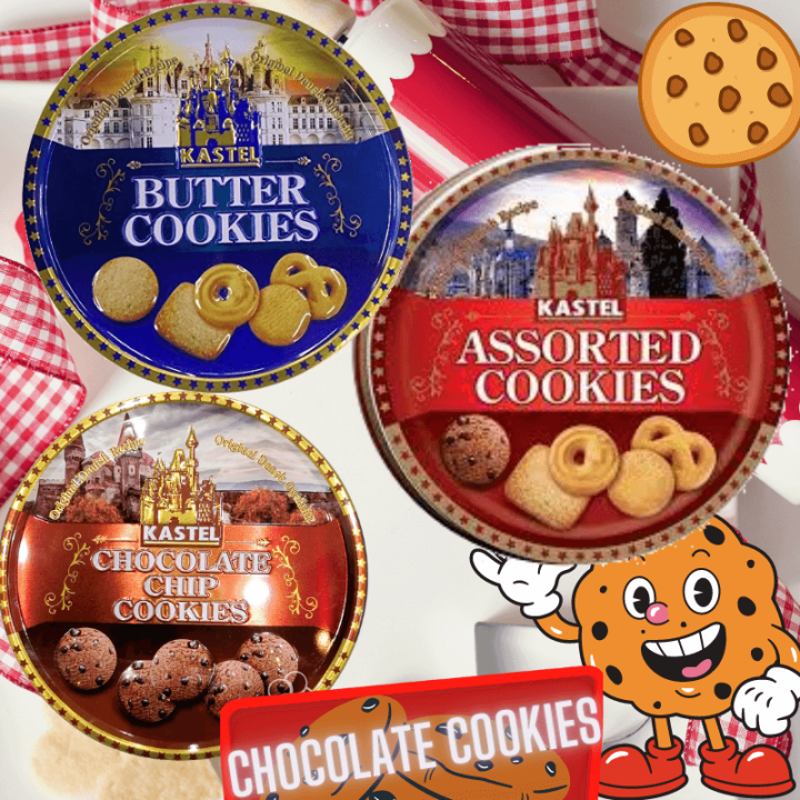Kastel Butter/Assorted/ Chocolate Chip Cookies Tin 340g Lazada PH