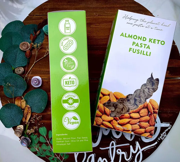 Almond KETO PastaFusilli (Plantbased, Vegan, Gluten Free, Soy Free, Egg Free, KETO) 250g