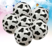 10Pcs/Lot Cartoon Animals Foil Cow Print Latex Balloons For Farm Theme Birthday Party Decorations Baby Shower Supplies Balloons