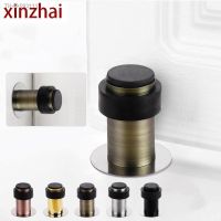 ▽ Rubber Anti-collision Door Stop Stainless Steel Round Door Stop Safety Home Door Stop Cylindrical Door Touch Free Punch