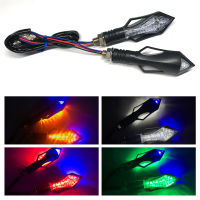 2PCS รถจักรยานยนต์ตกแต่ง LED ไฟเลี้ยว Double Flasher Indicator 12V Modified Winker โคมไฟ Motos อุปกรณ์เสริม