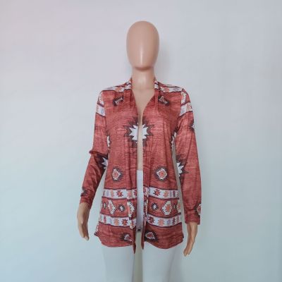 Meimingzi ผ้าคลุมไหล่พิมพ์ลายสไตล์โบฮีเมียนฤดูใบไม้ผลิสไตล์ยุโรปและอเมริกา เสื้อผ้าผู้หญิงบางท่อนบน