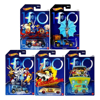 2023 Hot Wheels 100ปี Warner Brothers Cars Fandango The Mystery Machine เที่ยงคืน Otto Ford Coupe 1:64รถ Diecast ของเล่น HMV73