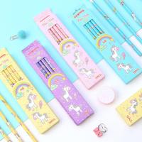 12 Pcs/Set Cute Kawaii Cartoon Unicorn Pencil HB Sketch Items Drawing Stationery Student School Office Supplies for Kids Gift