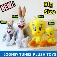 Gratis Ongkir Looney Tunes บักส์บันนีตุ๊กตาหนานุ่มนกทวิตตี้ Lola Bunny อนิเมะการ์ตูนภาพยนตร์ Plushies ยัดไส้ของเล่นของขวัญตุ๊กตา