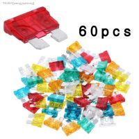 ☊ 60Pcs Profile Medium Size Blade Type Car Fuse Assortment 2.5/3/5/7.5/10/15/20/25/30/35A Fuse Set Auto Car Truck