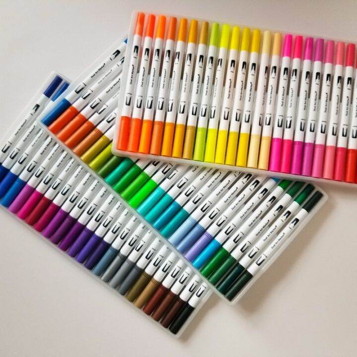 hot-dt-72-colors-pens-watercolor-fineliner-supplies-for-coloring-books-stationery