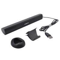 IKANOO for Laptop Subwoofer Stereo Soundbar Compatible with Noteook PC TV Small and Portable Wired Mini Sound Bar-Black