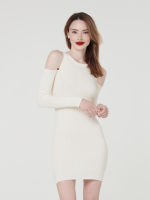 Knitters &amp; others - RAVEN Ribbed Knit Mini Dress (Ivory)