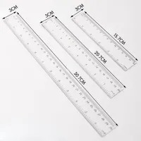 15cm 20cm 30cm Straight Ruler Transparent Plastic Ruler Drawing Tool Desk Accessories Student Stationery School Office Supplies Cleaning Tools