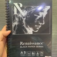 สมุดกระดาษดำ Renaissance Black Paper Series A4/A5 120gsm  1 เล่ม/32 แผ่น