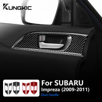 สติกเกอร์คาร์บอนไฟเบอร์ ตกแต่งมือจับประตูรถยนต์ สําหรับ Subaru Impreza 2009-2011 6 ชิ้น