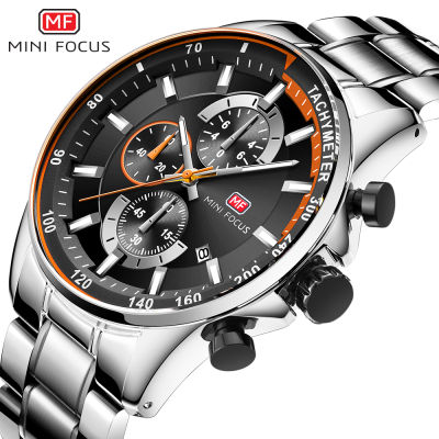 Classic Quartz Mens Watches Top nd Luxury 3 Sub-dial 6 Hands Date Display Fashion Sports Chronograph Wristwatch MINI FOCUS