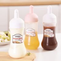 350ML Ketchup Squeeze Bottle Salad Bottle Bread Baking Dessert Condiment Dispenser Bottle With Cap Plastic Cake Decorating Tool