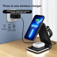 Qi Certification Wireless Charging Fast Charging 3in1 Wireless Charger Stand 15w 3 In 1wireless Chargers Multi-function