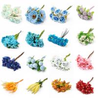 （A SHACK） 10ชิ้น MixedFlowerStamens Enginediy CakeWeddingBox พวงหรีดตกแต่ง