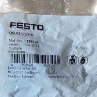 FESTO ข้อต่อแยกอากาศแบบคอมโพสิตกลวง QSLV2-1 8- 153211 153212 153214 153215 QSLV2สวิตช์เปิดปิด