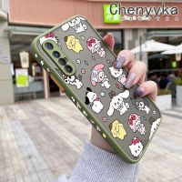 เคส Chenyyka สำหรับ OPPO Reno 3 Pro 4G Reno 3 Pro 5G พบ X2เคส Neo ครอบครัว Sanrio น้อยมีน้ำค้างแข็งโปร่งใสแข็งขอบสี่เหลี่ยมเคสนิ่มป้องกันคลุมทั้งหมดปลอกซิลิโคน