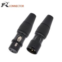 1pair/2pcs 3Pins XLR Solder Type Connector Male Female Plug Cable Connector Microphone Audio Socket