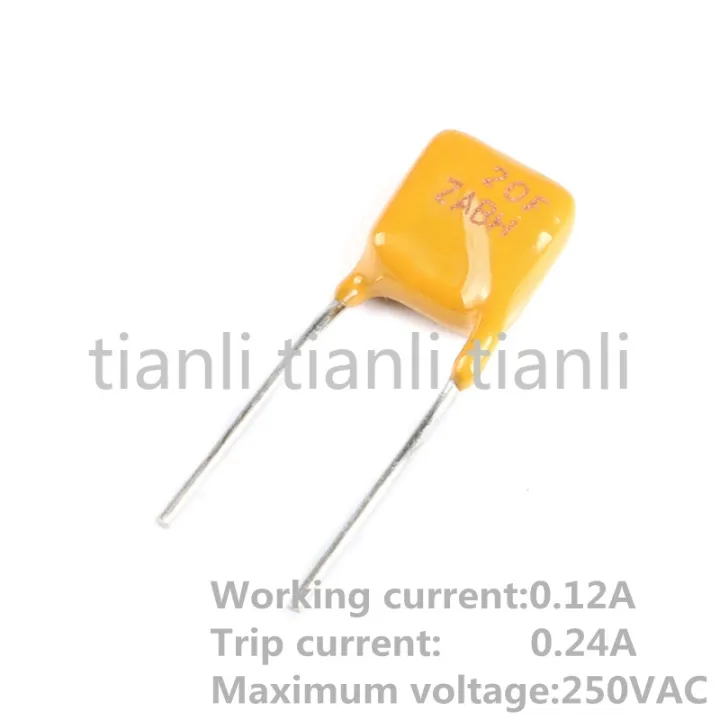 10PCS 72V 0.75A PPTC Resettable Fuses RXEF075 - 750MA Circuit Protection 5mm Pitch