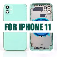 For Iphone 11 Back Cover + Middle Chassis Frame + SIM Tray + Side Key Parts Battery Full Housing Case Assembly For 11